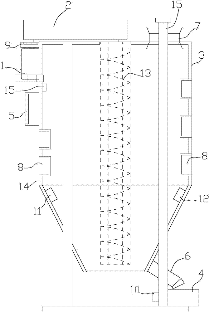 Mixed feed stirring device