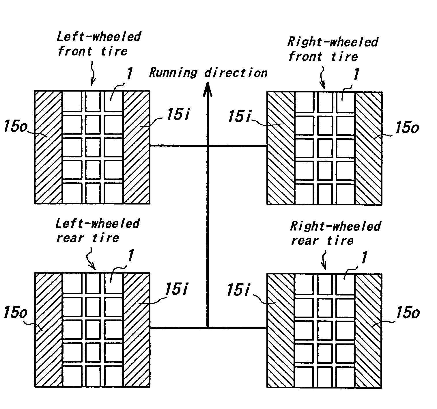 Pneumatic tire and a process for mounting the tire onto vehicle