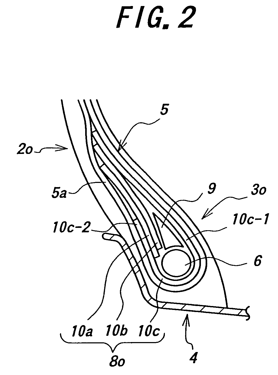 Pneumatic tire and a process for mounting the tire onto vehicle