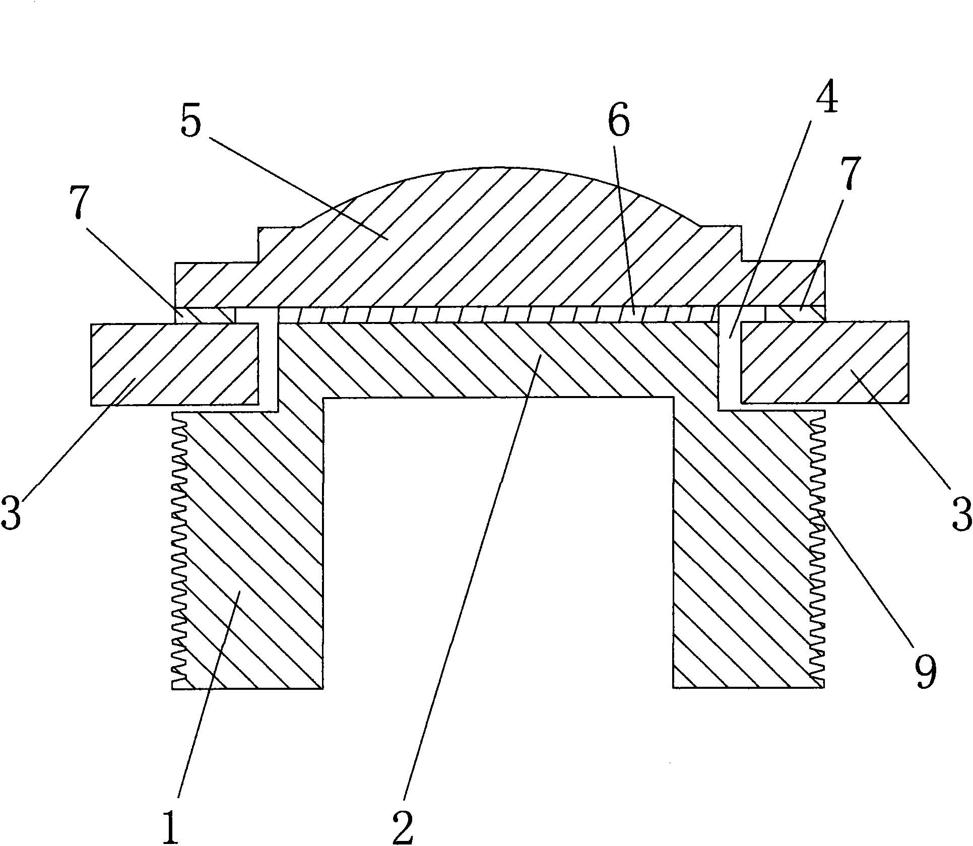 Radiation device for LED lamp