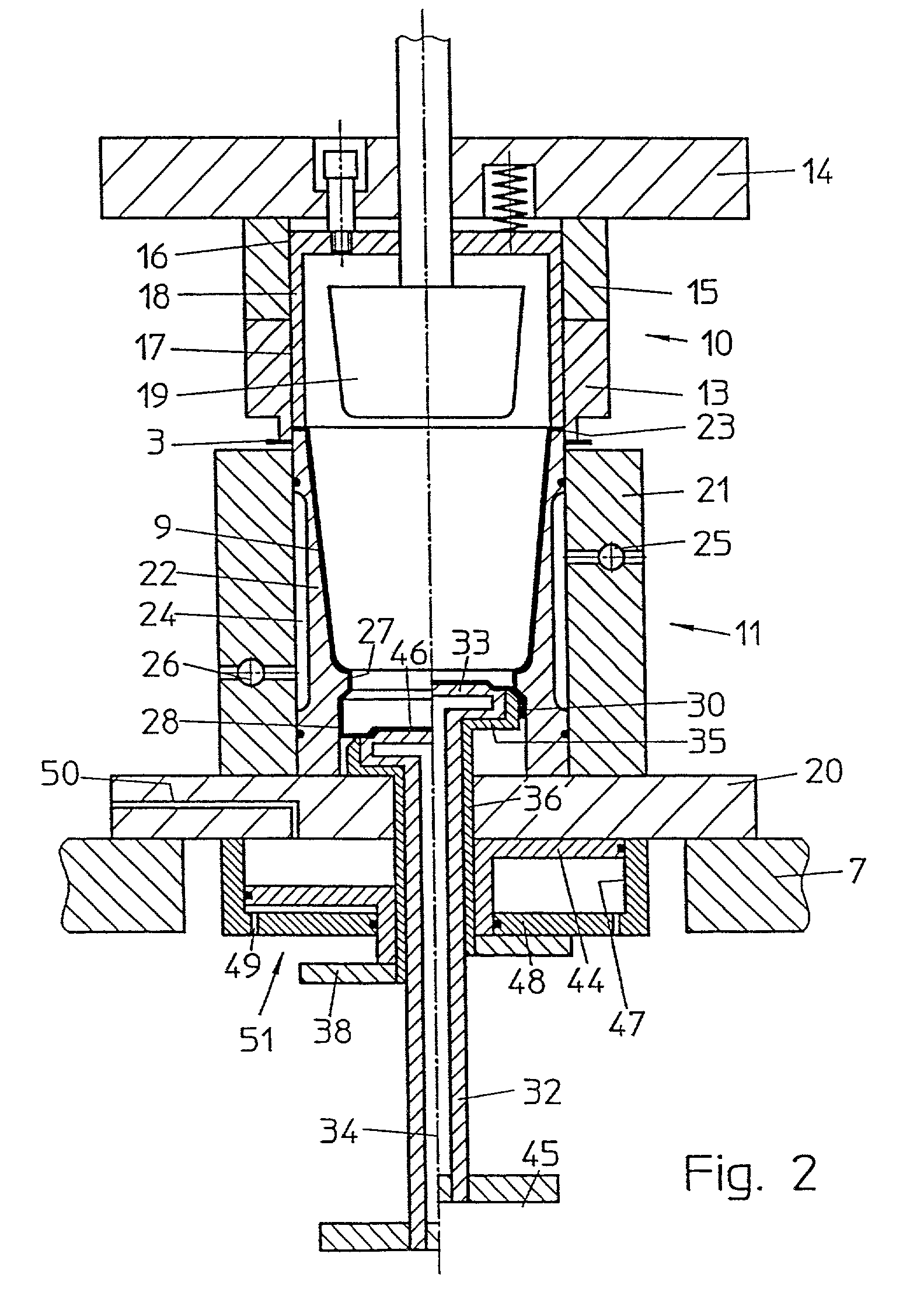 Method for producing a container from a thermoplastic film, and molding tool for executing the method