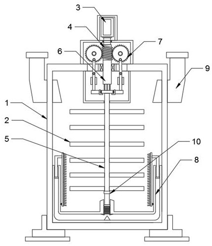 Raw material stirring device for 3D printing