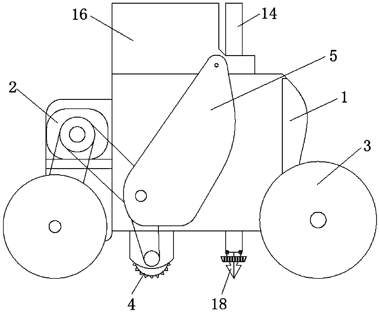 Automatic sowing device based on convex guide rail drive principle