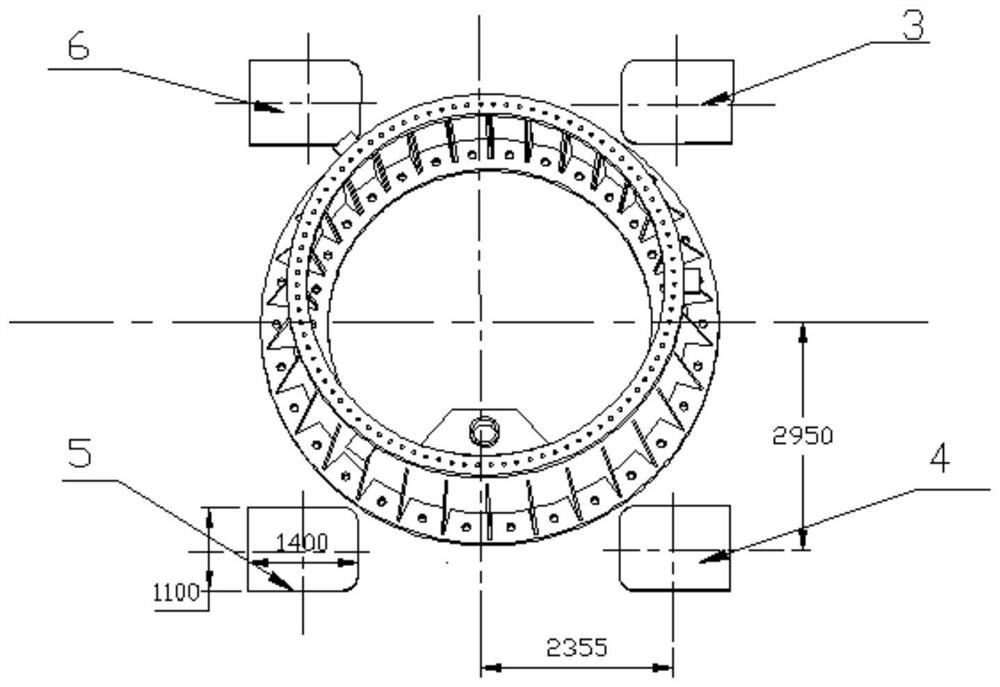 Method for replacing slewing bearing of ladle turret