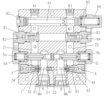 A compact type fully hydraulic walking pile-up valve