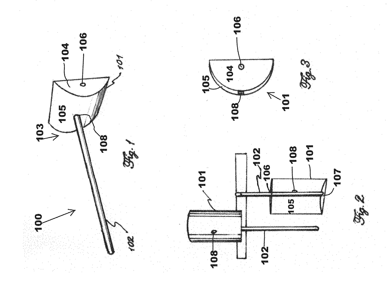 Vehicle snow removal device and method of use
