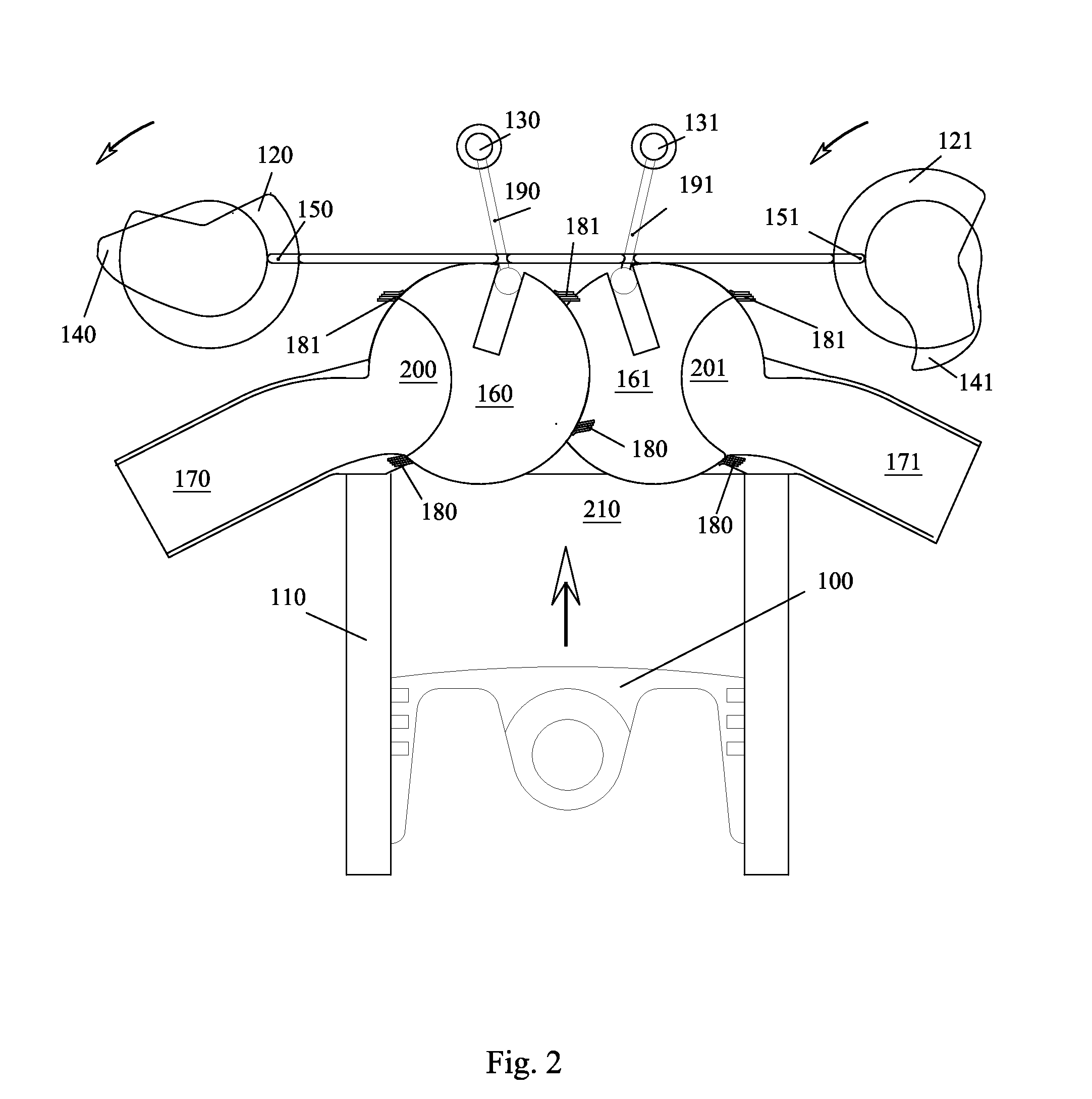 Internal combustion engine with direct air injection and pivoting valve