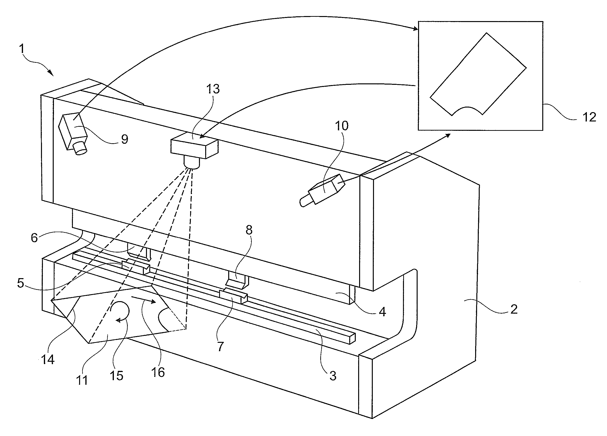 Method and device for aiding in manual handling of a work piece during machining