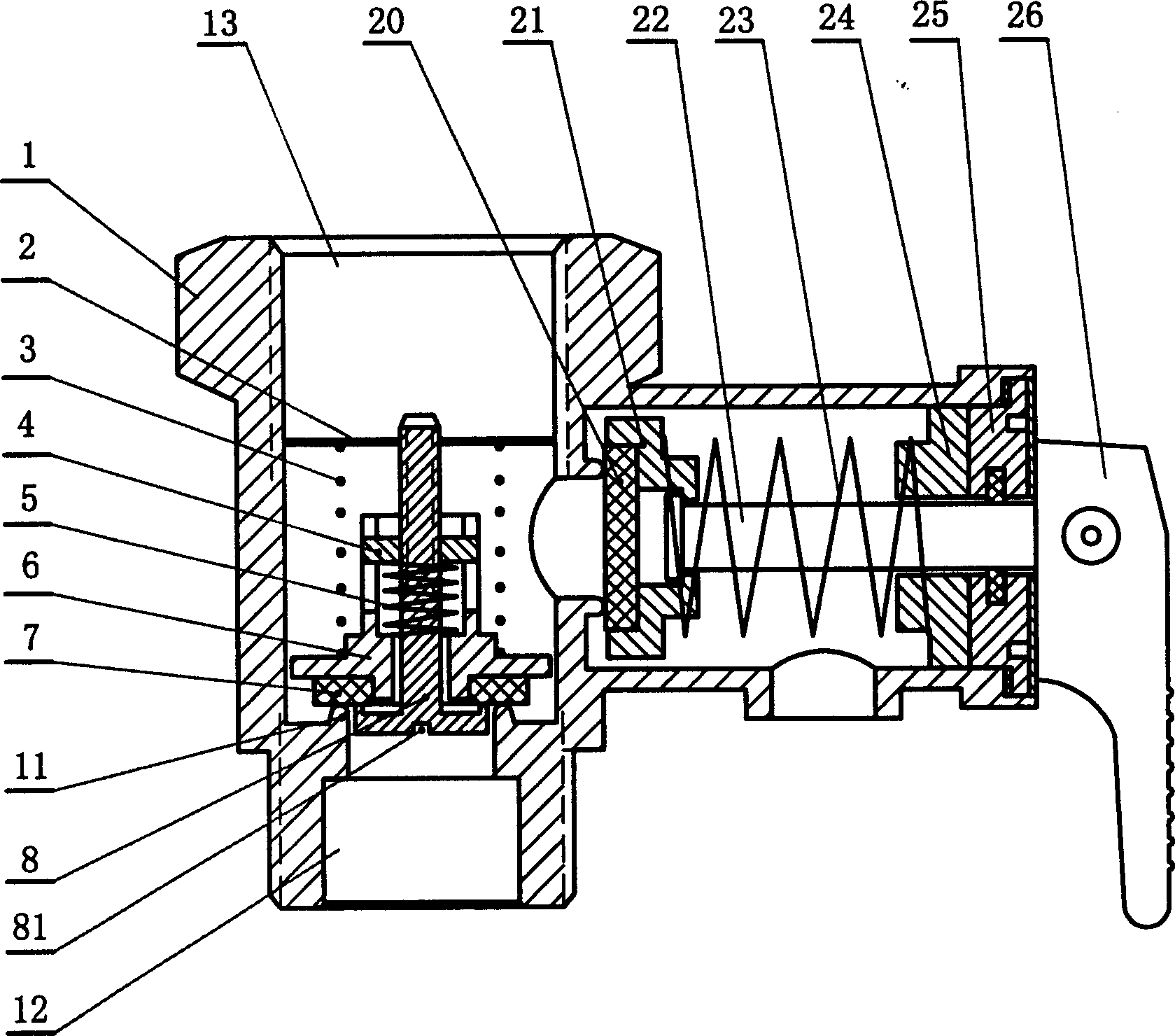 Pressure release valve in electric water heater