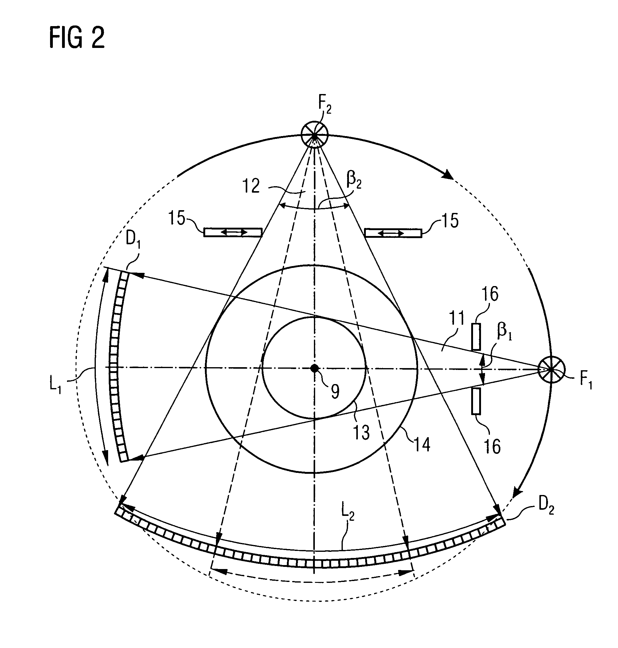 Method for production of tomographic section images of a periodically moving object with a number of focus detector combinations
