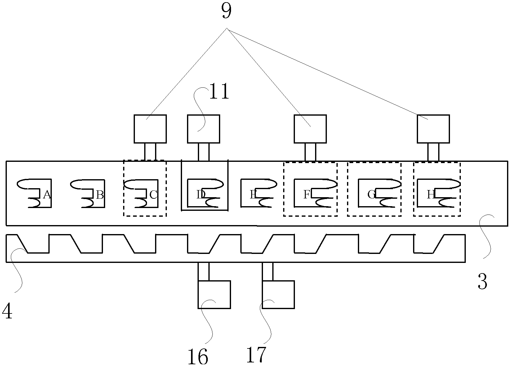 Automatic sorting device for defective products of pole pieces of timers