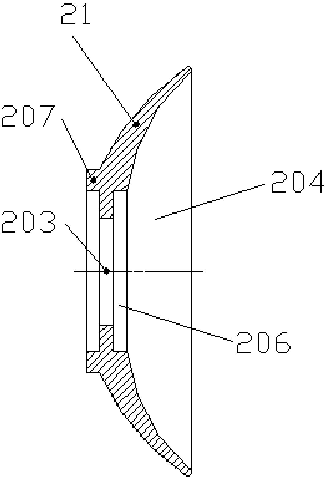 Centrifugal oil throwing atomization structure