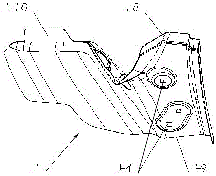 A hatchback car tail light bracket