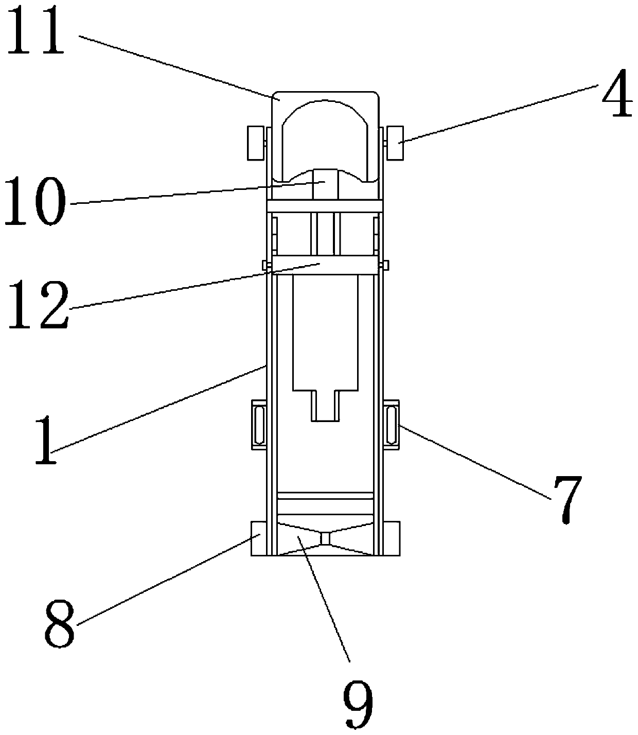 Device for measuring front-and-back movement of tibia