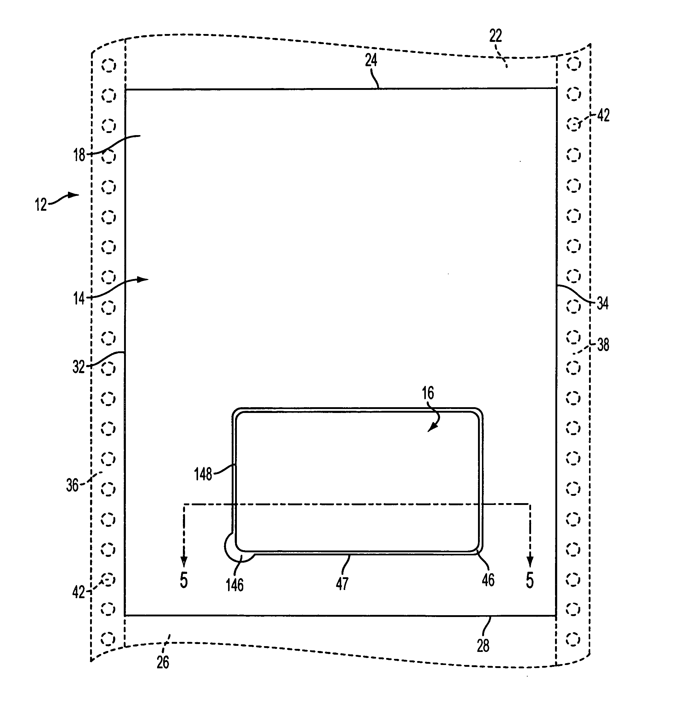 Document sheet with recessed cavity having an access tab for an object received therein