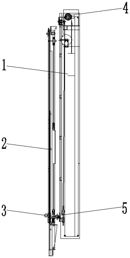 Linkage opening and closing system of automatic door of construction elevator and control method of linkage opening and closing system