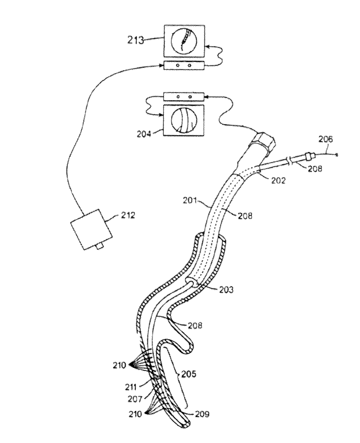 Lung volume-reducing elastic implant and instrument