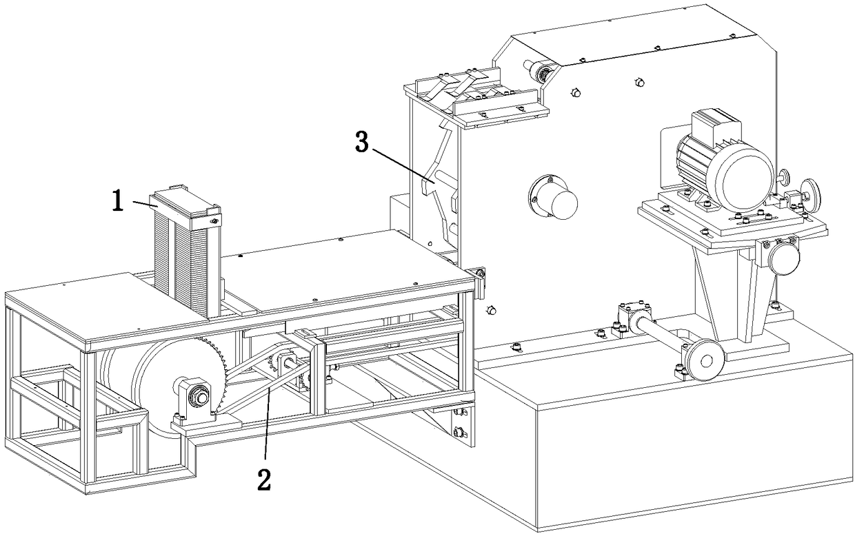 Feeding system of wood board cutting machine