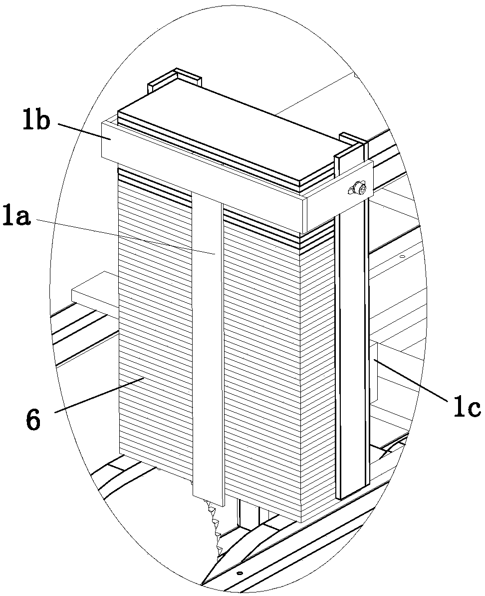 Feeding system of wood board cutting machine