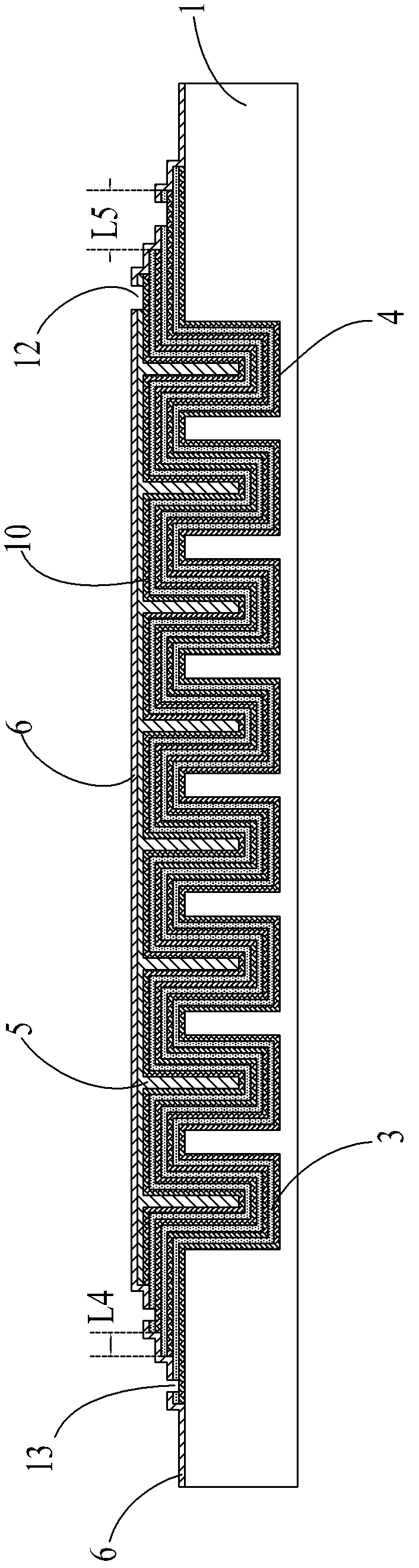 High-density capacitor and electrode leading-out method thereof
