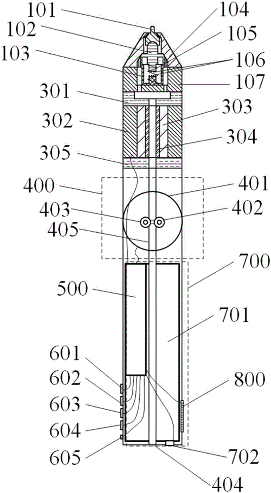 Portable writing and marking device for blind person