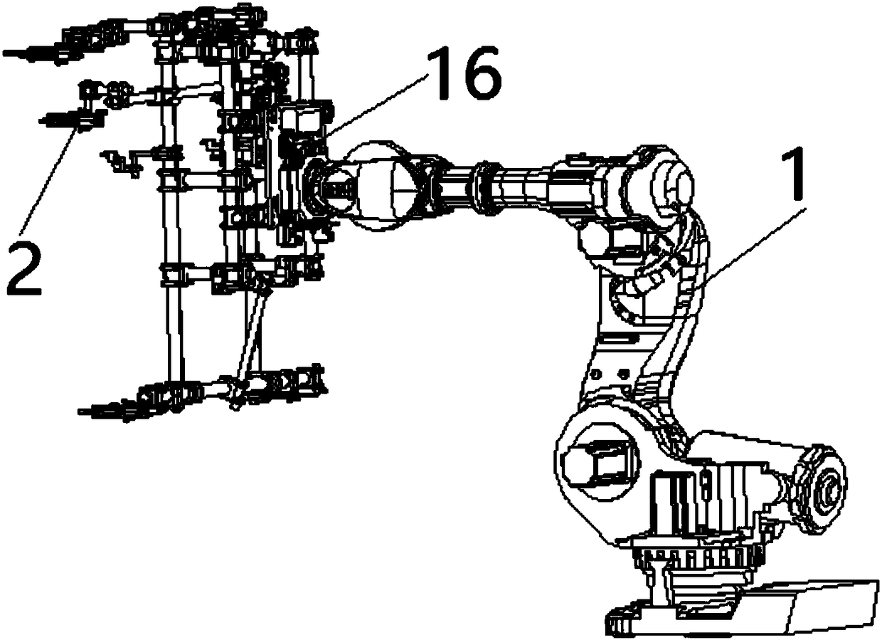 A gripper storage device for a welding robot