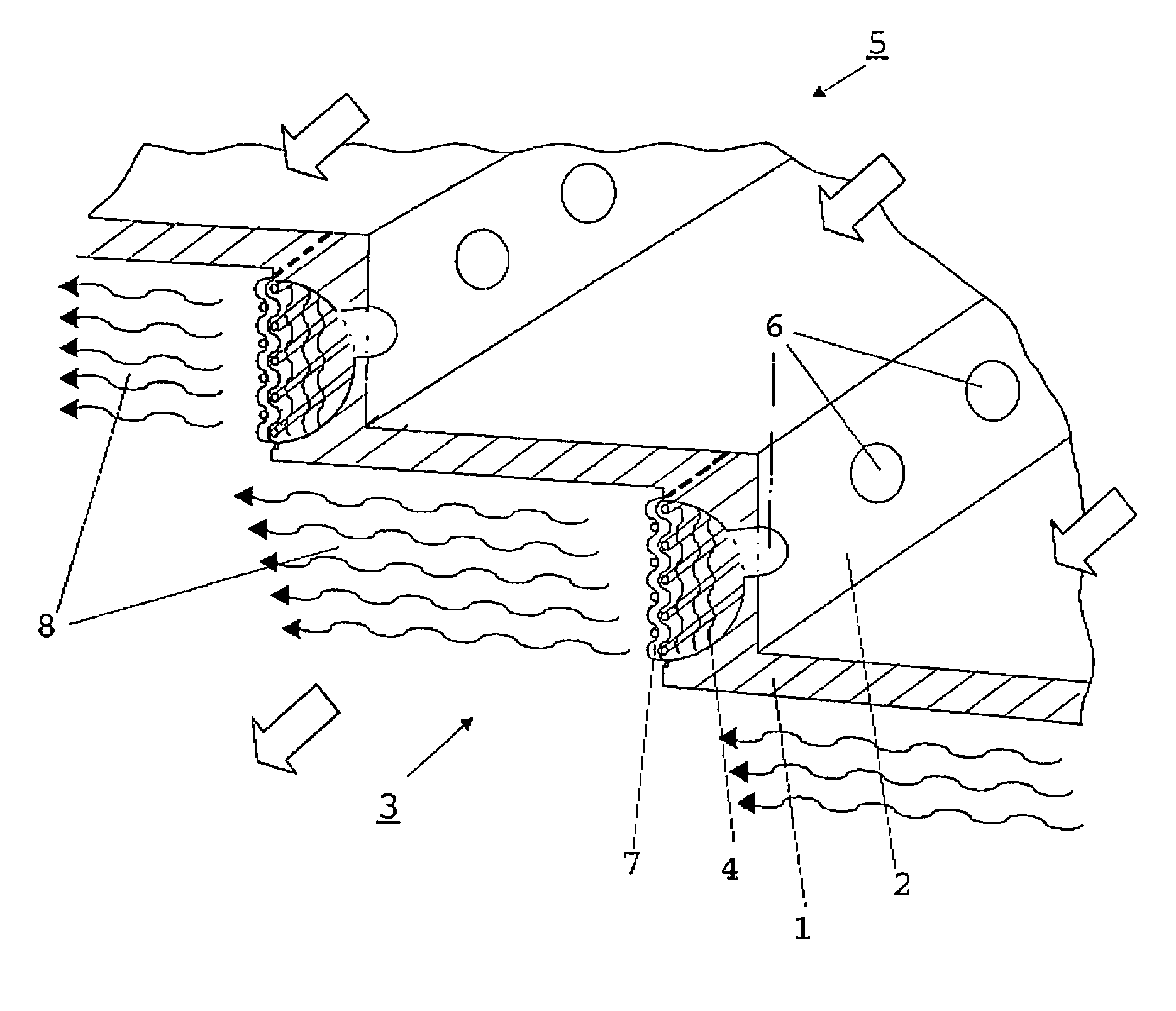 Arrangement for the cooling of thermally highly loaded components