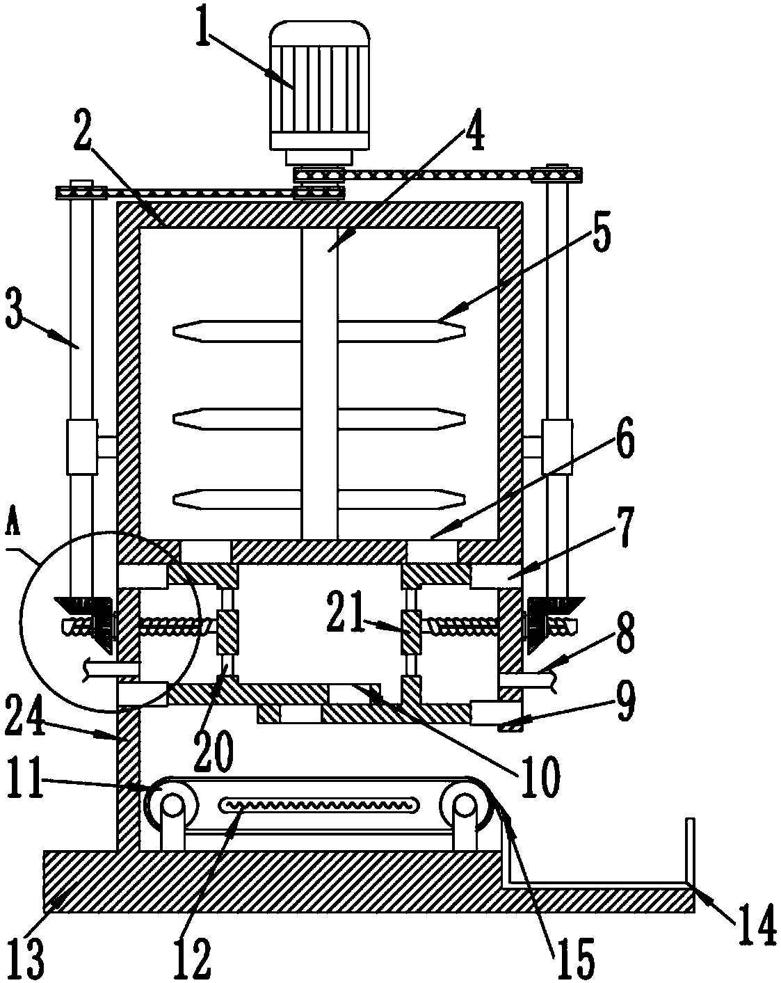 Extrusion sludge dewatering and drying device