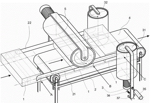 Adhesion device for transparent packaging film