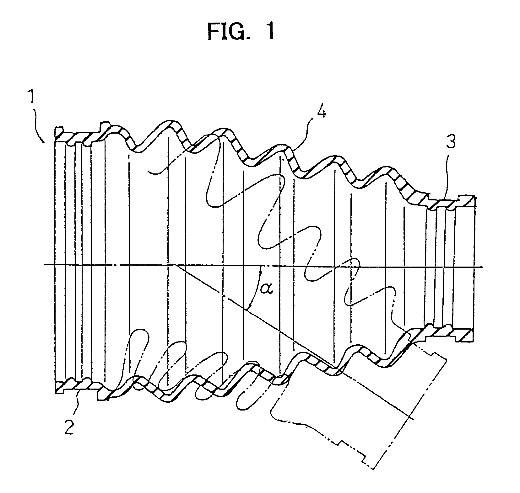 Flexible resin boot and method for producing it