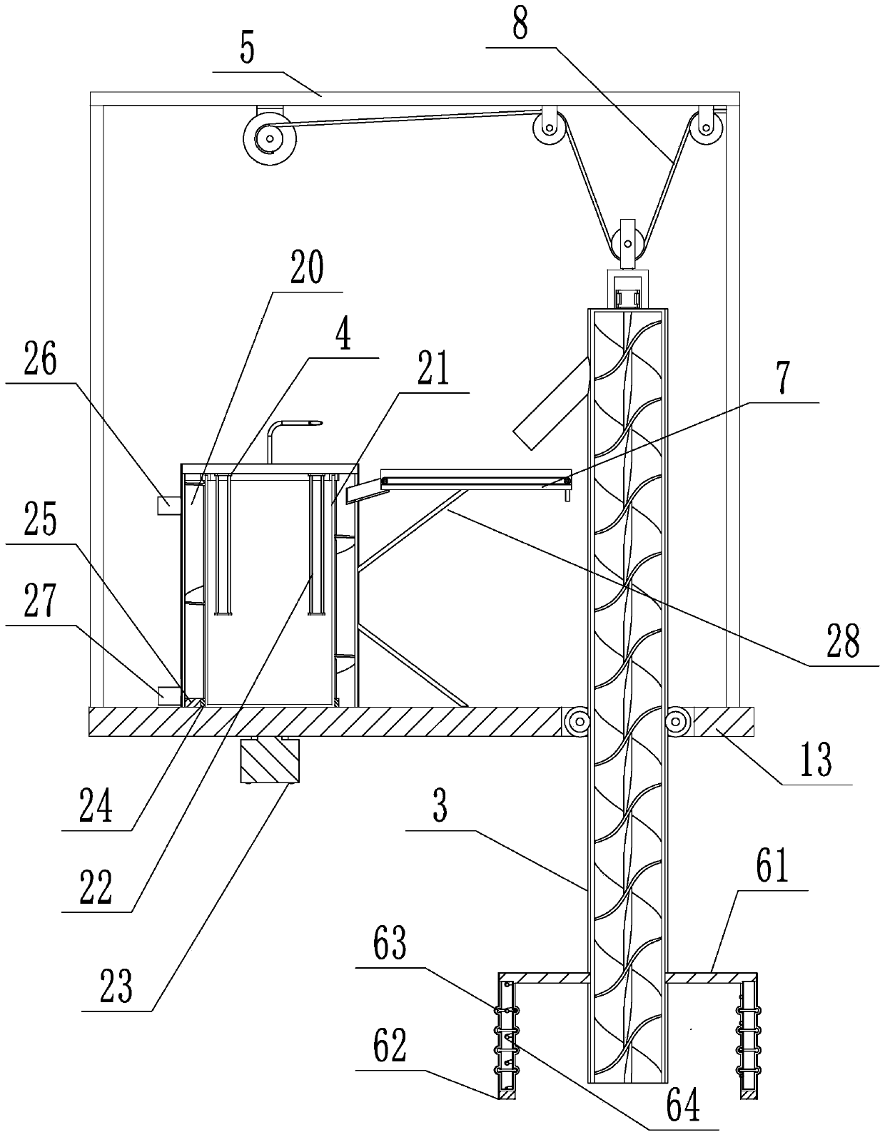 Sludge treatment system and pumping device thereof