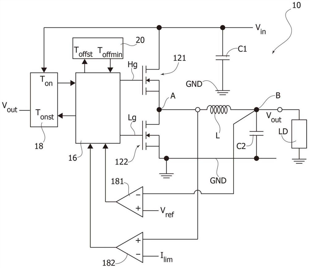 Converter circuit, corresponding device and method
