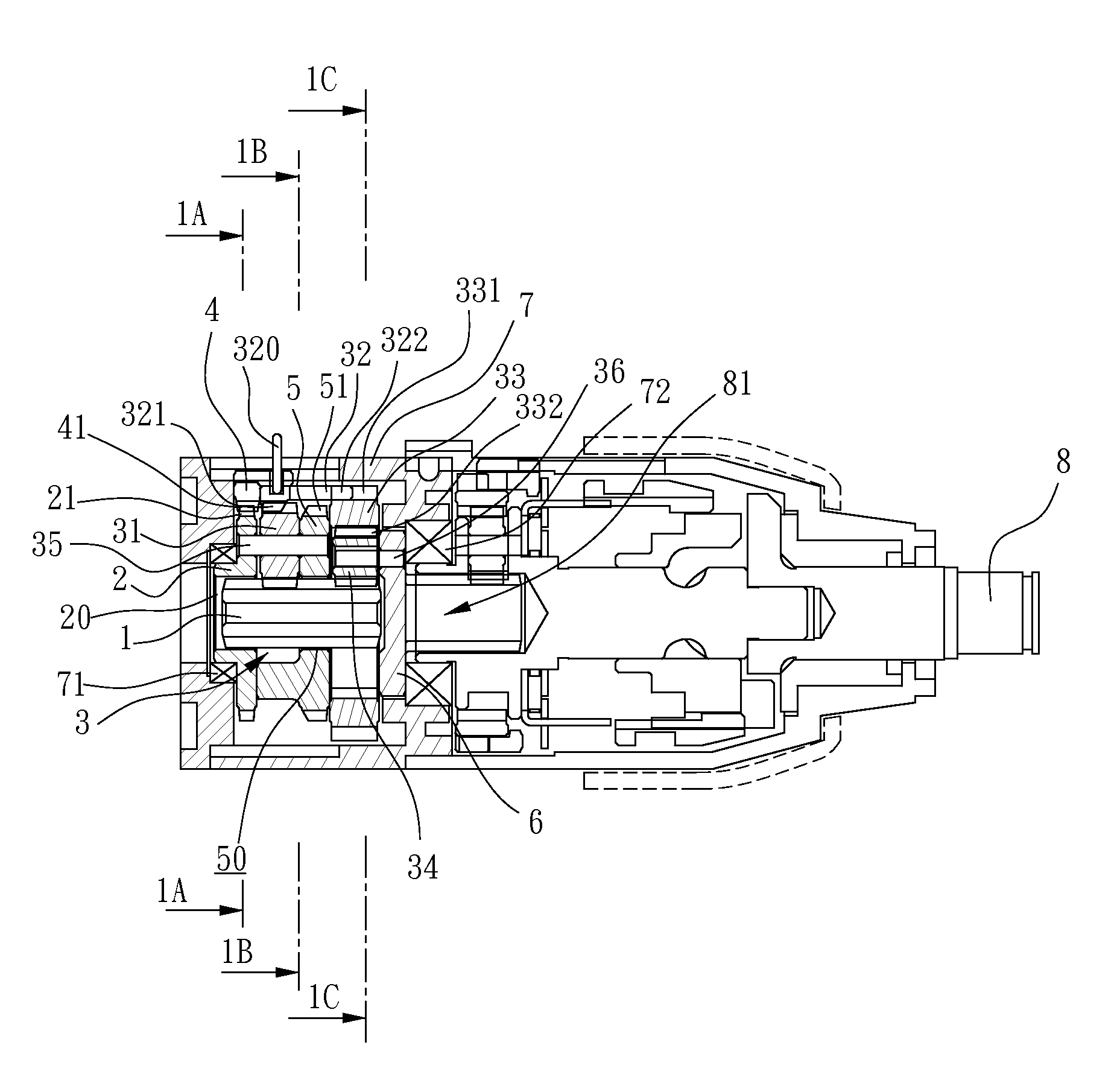 Multi-gear mechanism for power tools