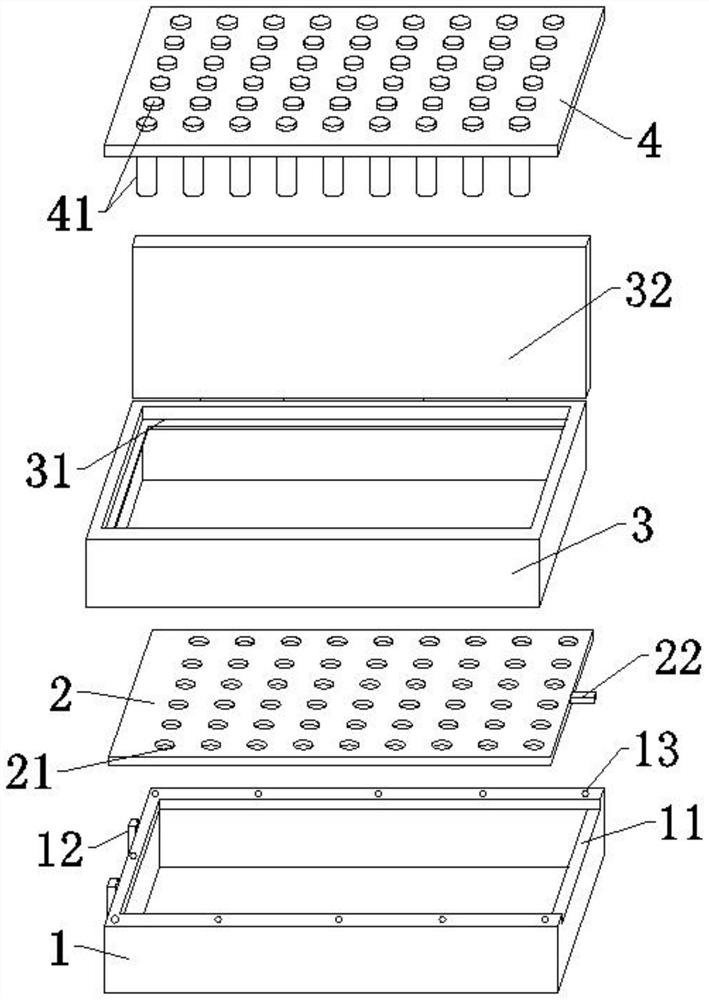 Portable acupuncture and moxibustion storage box capable of counting