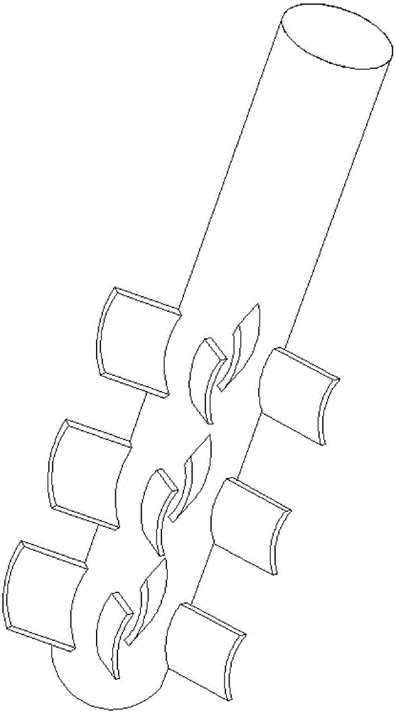 LED phosphor stirring device with multiple layers of vanes