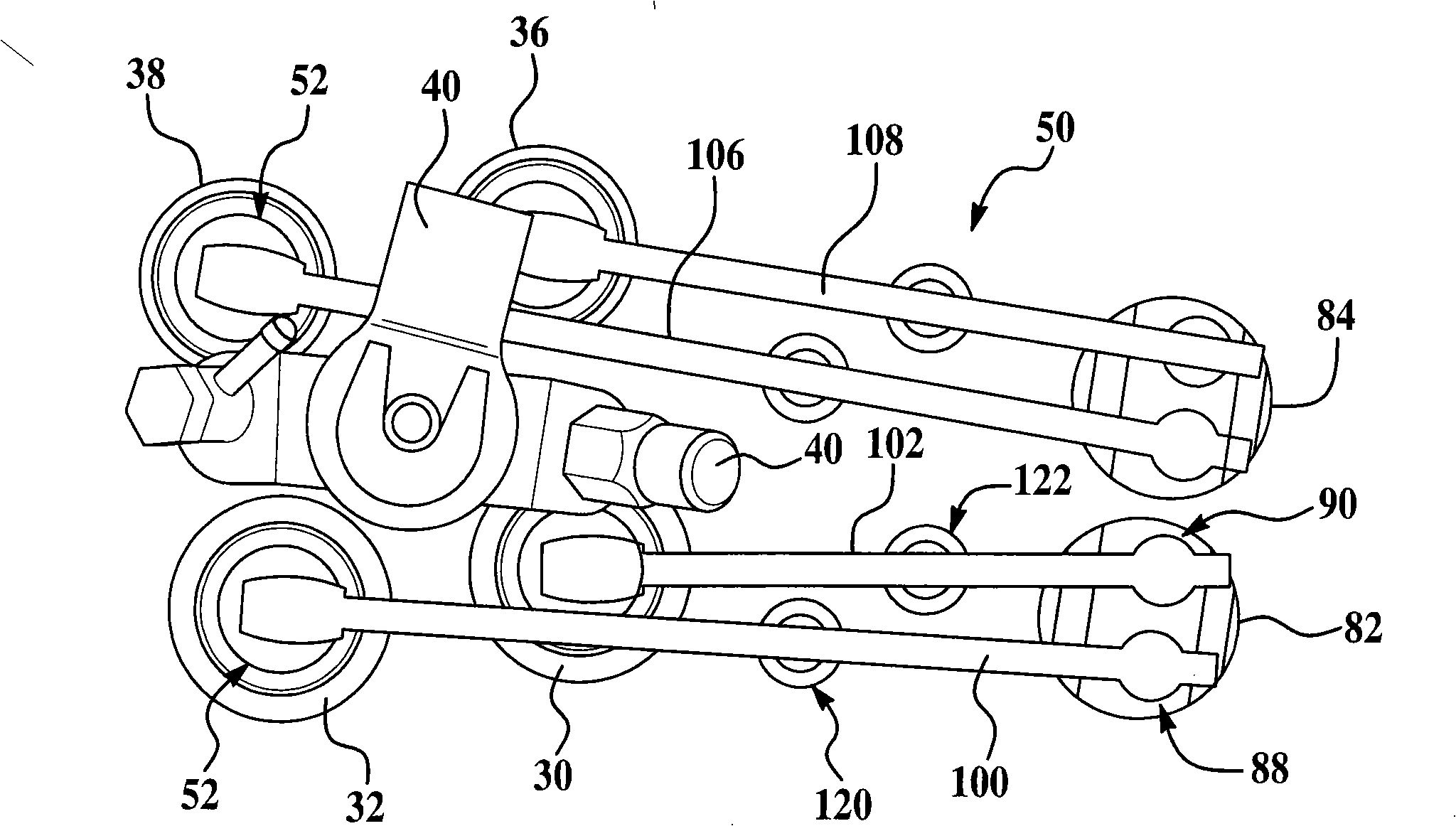 Engine with double-push bar tappet rod and stand-alone interstice regulator, and air valve mechanism thereof