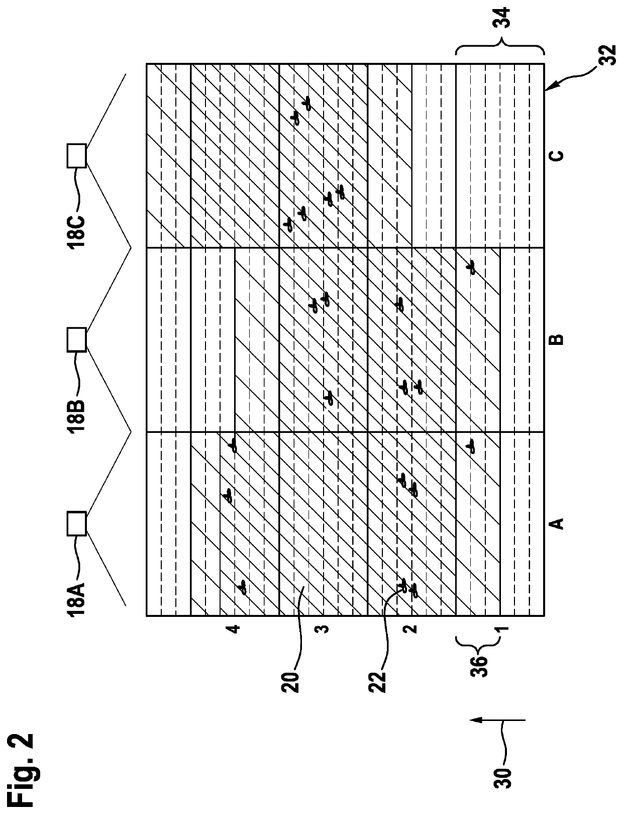 Method for applying a spray agent onto an agricultural area