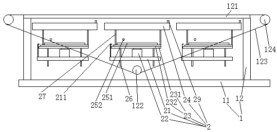 Round belt side-support type optical fiber disc conveying mechanism capable of rectifying and optical fiber disc conveying method