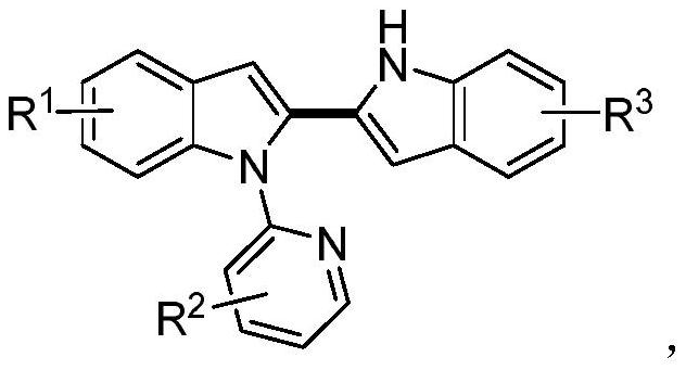 A kind of unsymmetrical n-pyridyl-2,2-diindole compound and its synthesis method