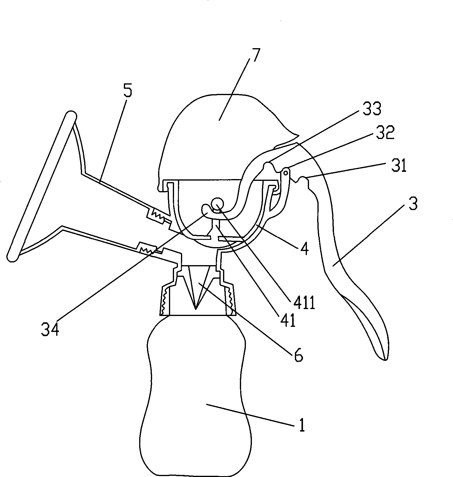 Gearshift of hand breast pump