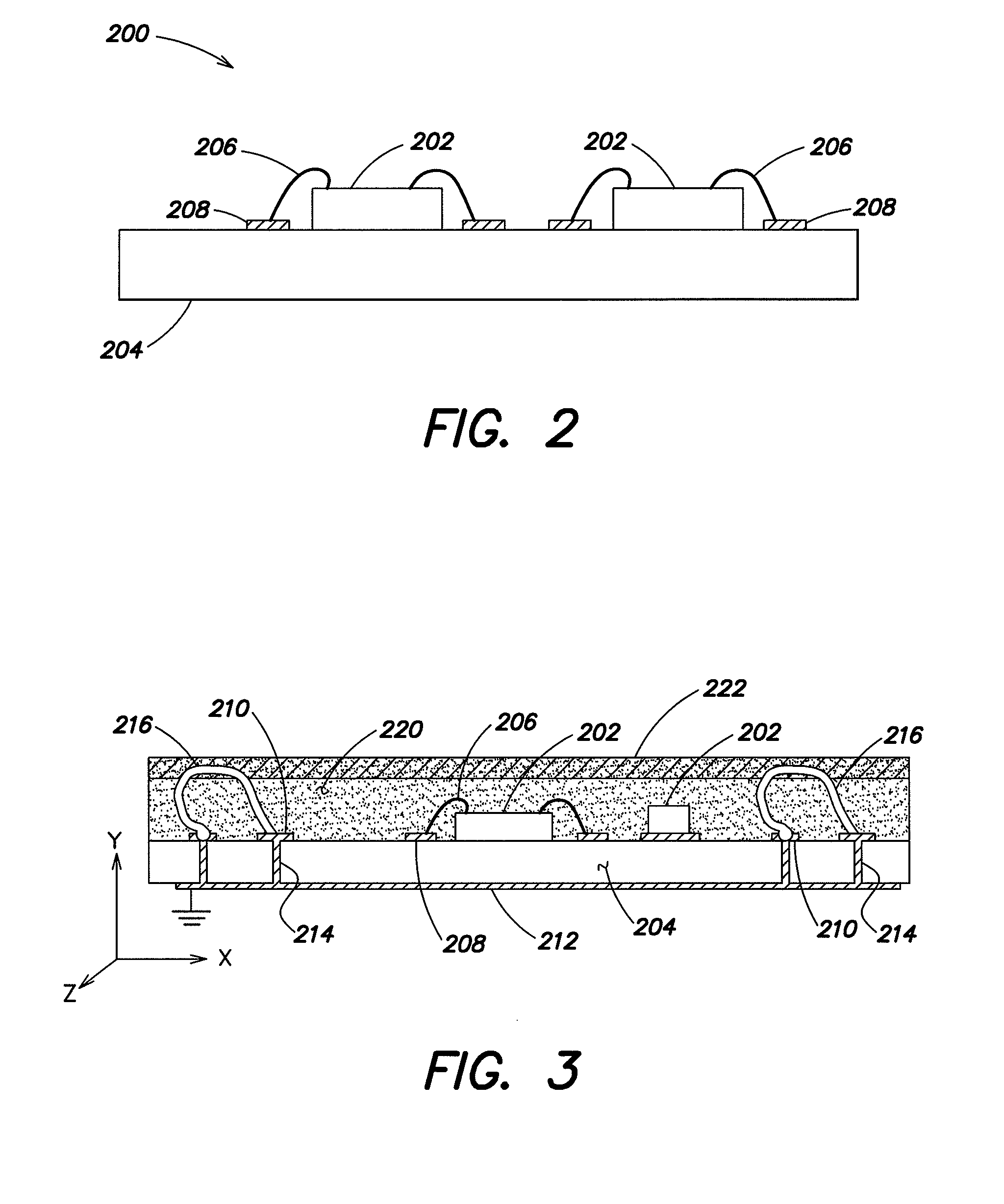 Semiconductor package with integrated interference shielding and method of manufacture thereof