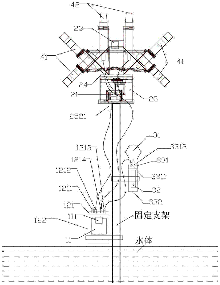 Device and method for automatic measurement of apparent spectral dichroism of water body