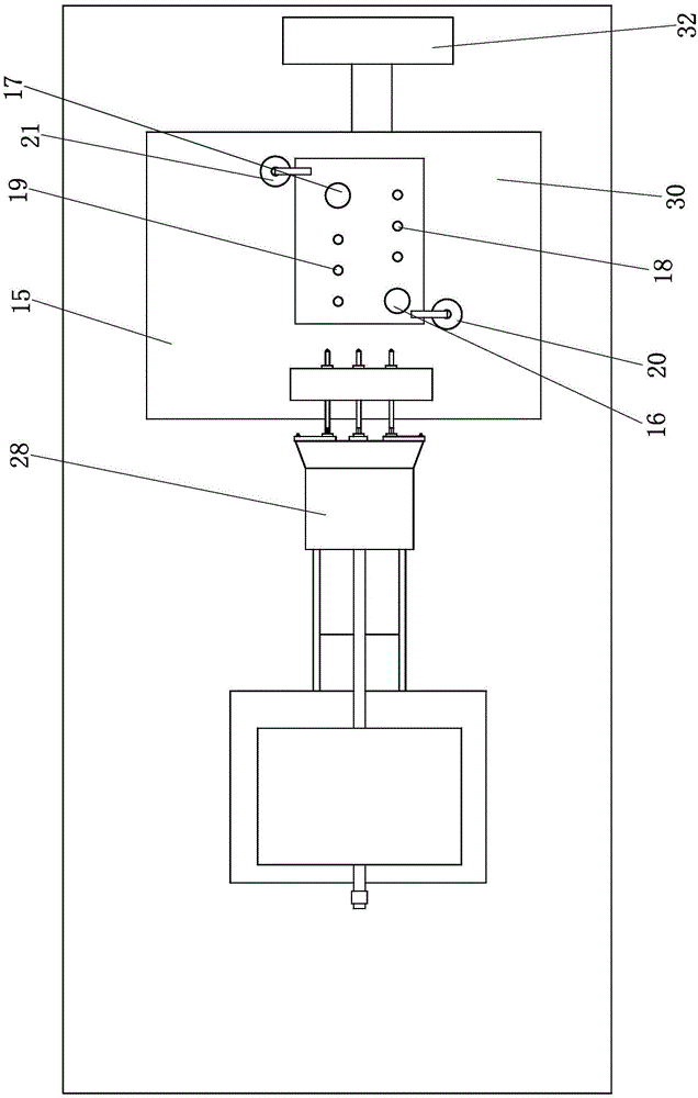 Drilling device for small head end of automobile exhaust manifold