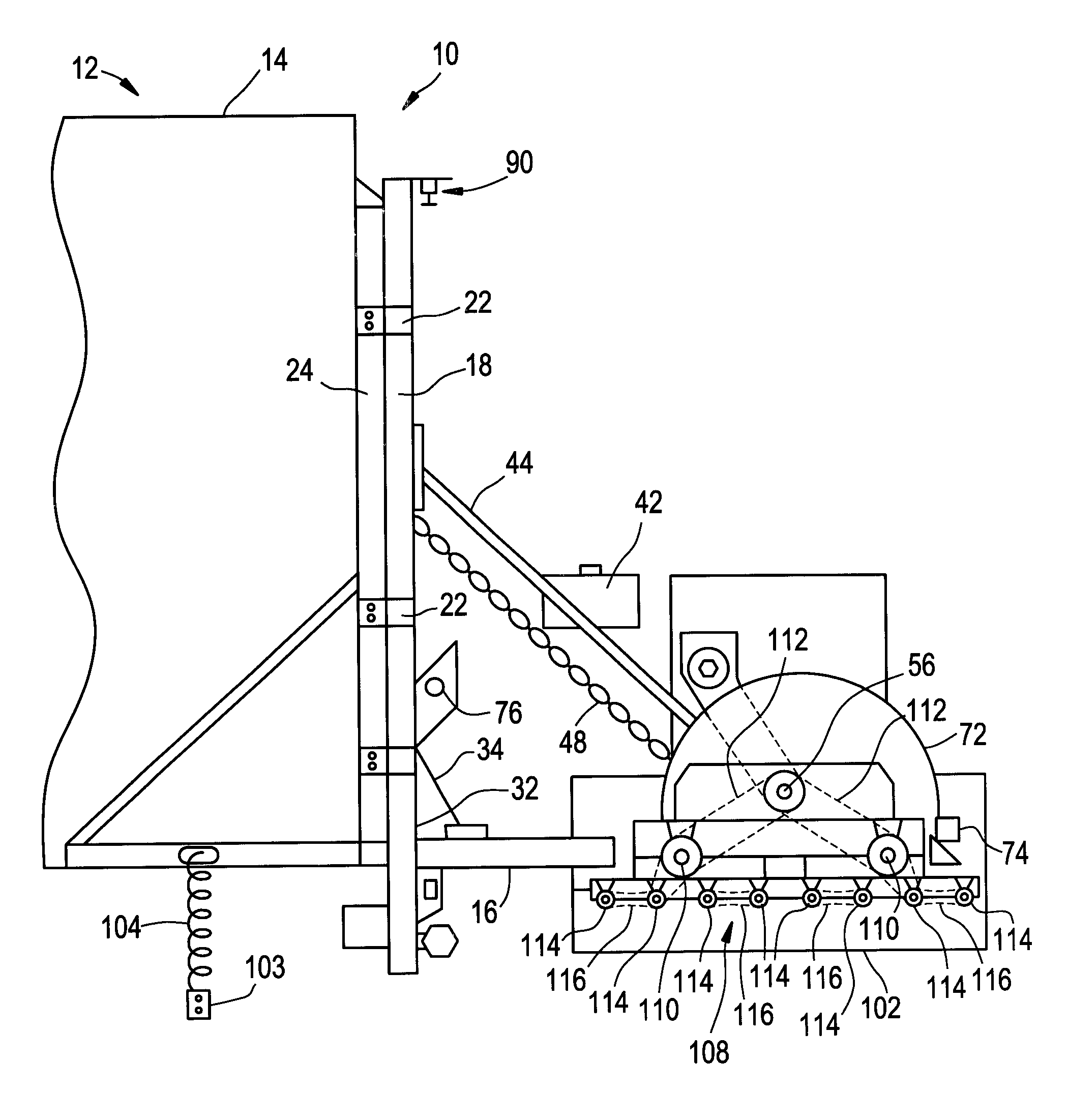 System for working the surface of a road