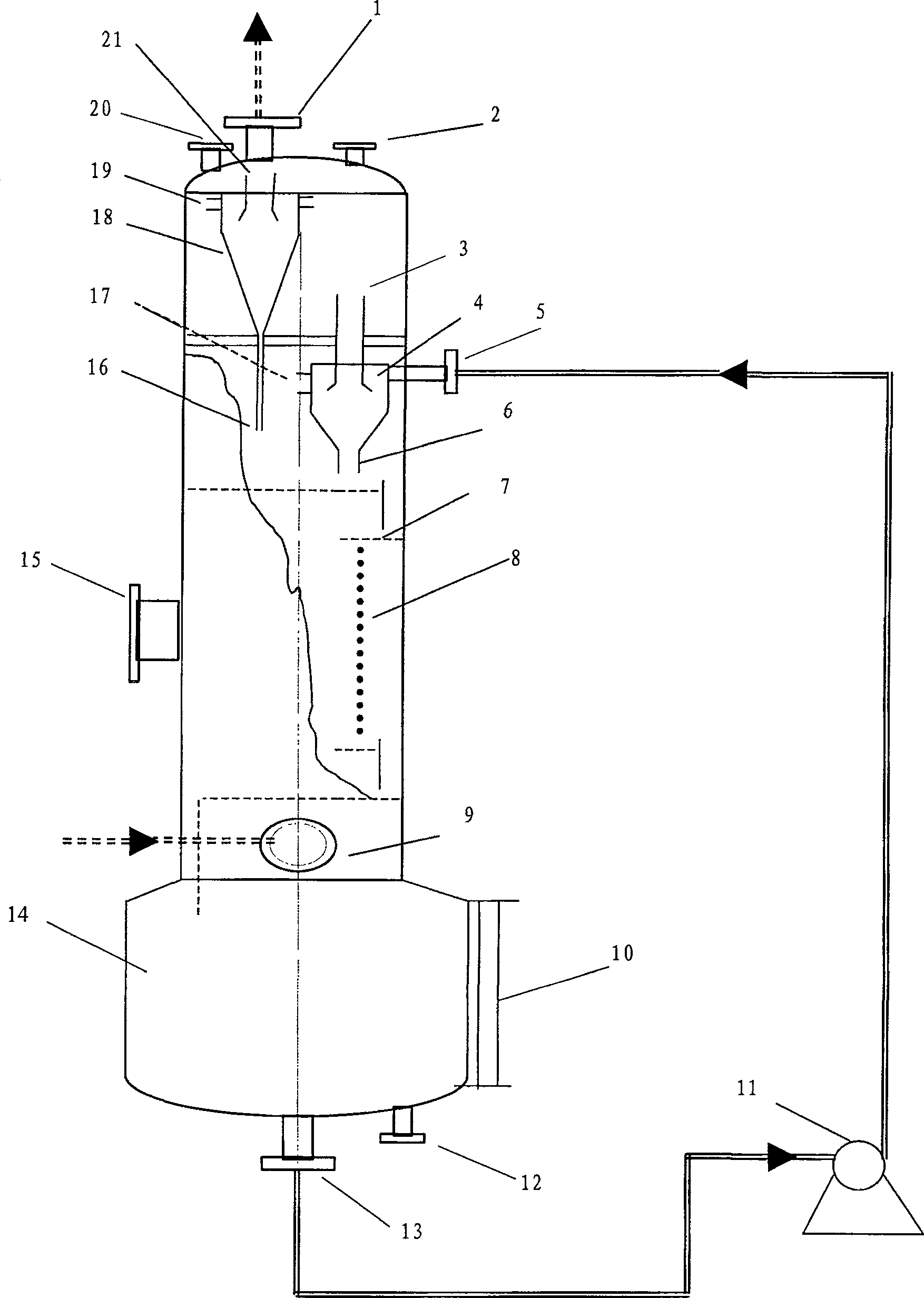 Method and device for removing hydrogen sulphide from mixture gas containing low-concentration hydrogen sulphide
