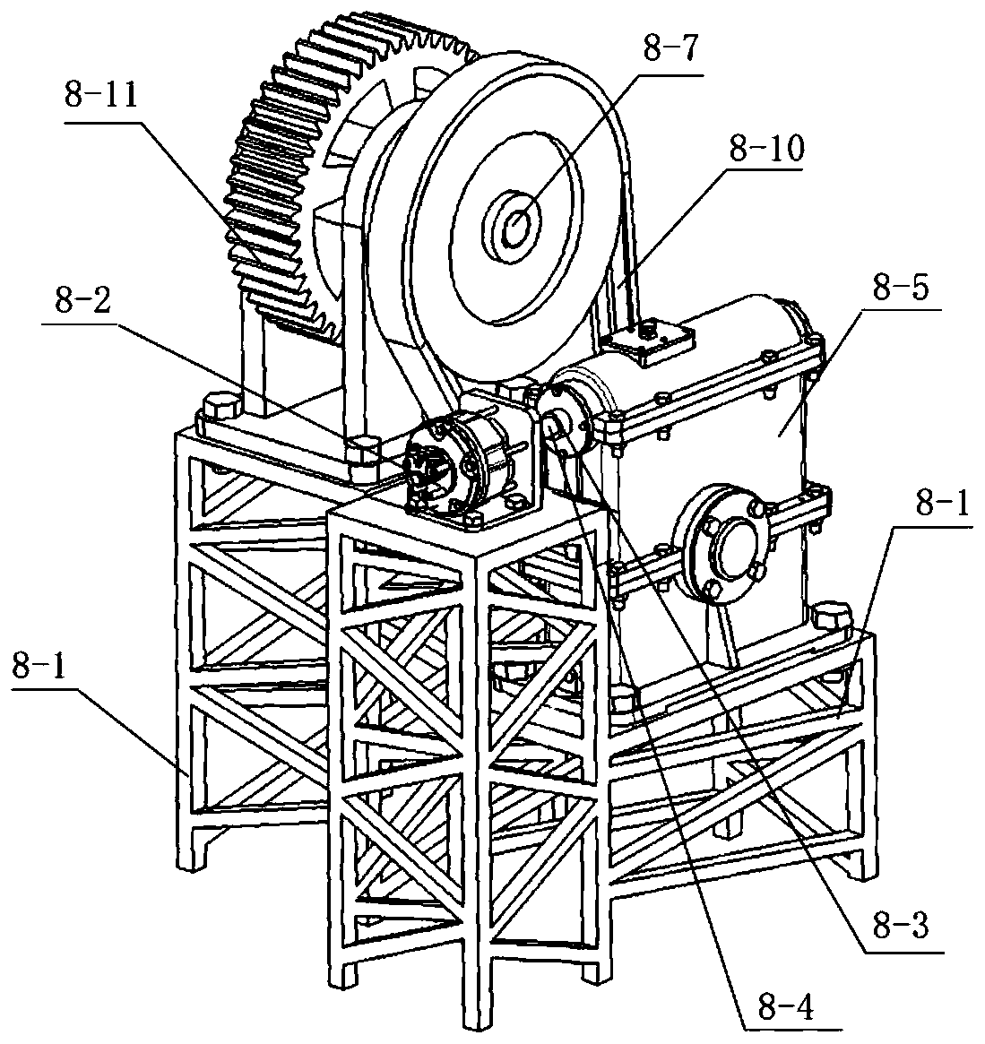 Horse head turning and swinging mechanism for beam-pumping unit