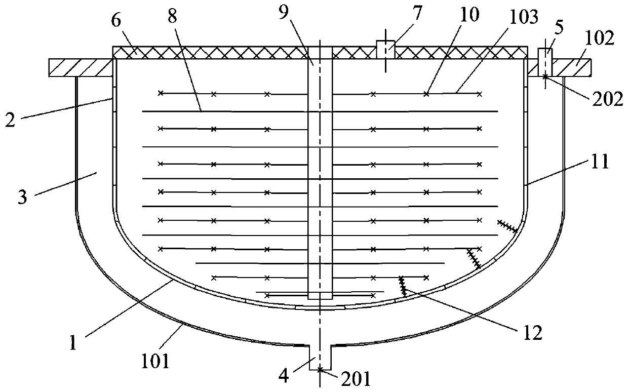 An experimental device for measuring heat transfer characteristics of a three-dimensional ellipsoidal melting pool