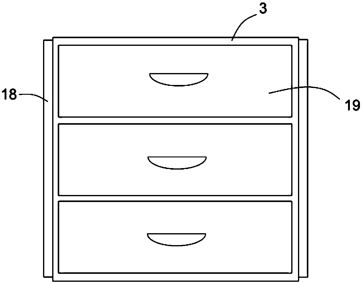 Partition transportation box of chicken individual slaughtering