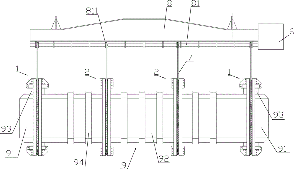 Hoisting and overturning tool of high-pressure heater pipe system