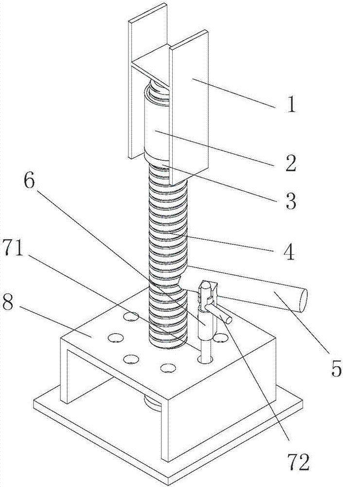 Side template vertical support anti-loose device